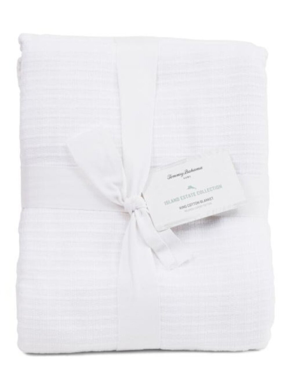 TOMMY BAHAMA White Soft Cotton Blanket